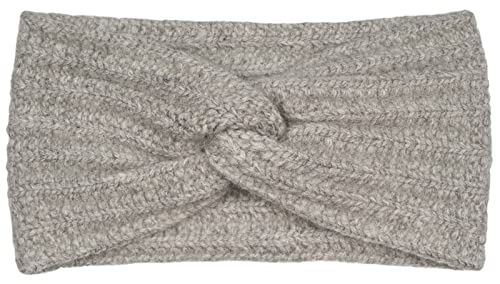 styleBREAKER Damen Strick Stirnband mit Rippstrickmuster und Twist Knoten, Rippmuster, warmes Winter Haarband, Headband 04026059, Farbe:Hellgrau