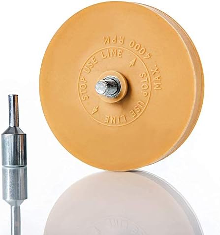 BenBow 10x Foil Eraser 90mm incl. 2x Adapter Vanilla Aroma - commercially available drills, cordless screwdrivers, straight grinders - remove decorative foils, strips, stickers and adhesive residues