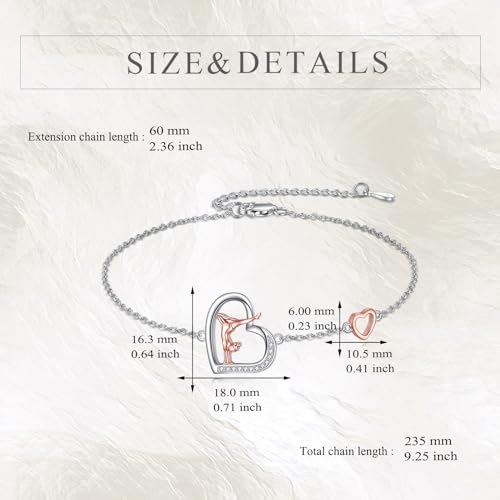Gymnastics Bracelet Sterling Silver Gymnast Jewelry Gifts for Women Gymnasts Teams and Coaches4