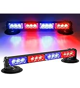 OPPBUY Emergency Police Beacon Lights,14.2'' Rechargeable Wireless LED Rooftop Strobe Beacon Ligh...