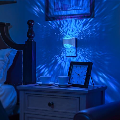 Image of Night Lights Plug into Wall, Star Projector for Bedroom, Night Light Projector for Kids, 9-Color RGB Galaxy Nightlight with Dusk to Dawn Sensor for Bathroom, Home Gaming Room Decor Gifts，2 Pack