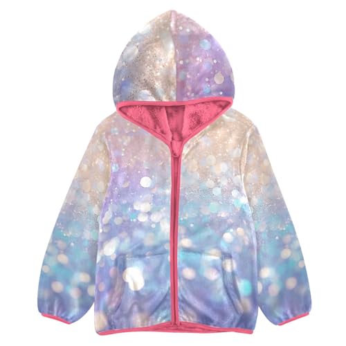 Gemstone Glitter Pink Purple Yellow Blue Boys Fleece Jacket