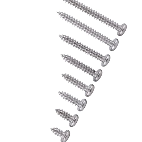 Hilitand 200 tornillos autorroscantes M3 cabeza plana Phillips miniatura 3