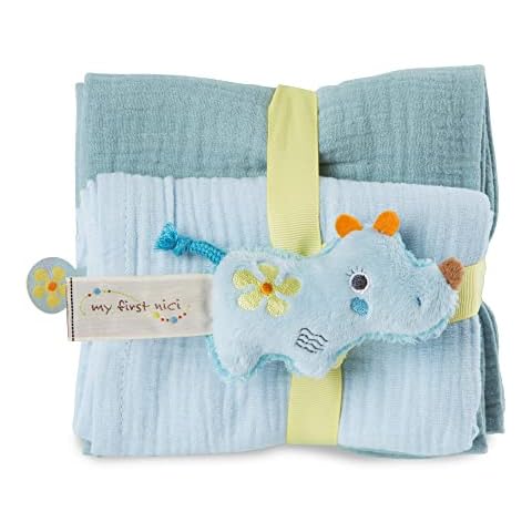 NICI Rhino Manuffi Set with Muslin Cloths Cover