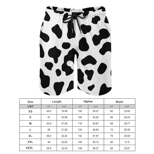 Pantalones cortos de baño para hombre con forro de malla dálmata 3
