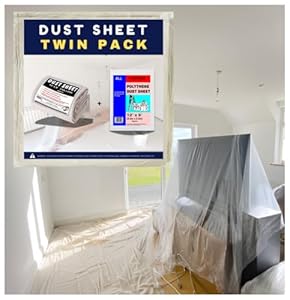 Jms Bridge Baumwoll-Staubschutzfolie Twin Pack-12ft x9ft