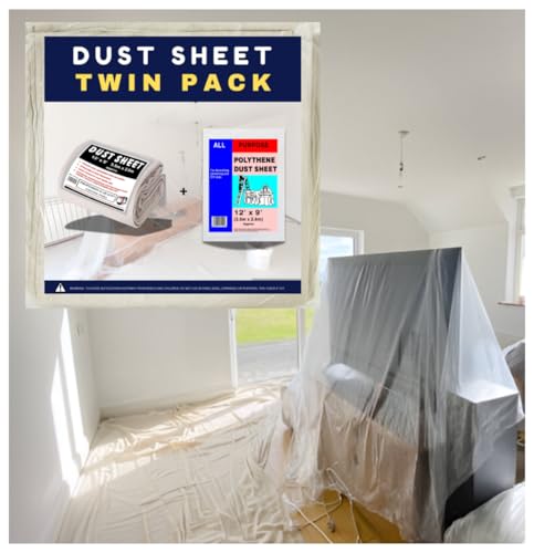 Jms Bridge Baumwoll-Staubschutzfolie Twin Pack-12ft x9ft