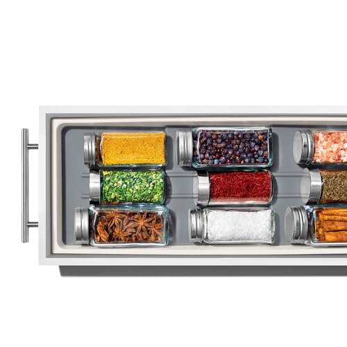 Image of OXO Caddy, Spice Drawer Organizer, White | Good Grips | Compact | Pack of 4