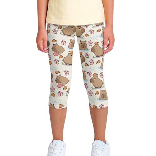 Kids Yoga Pants for Girls Printed Athletic Leggings with Elastic Waistband Soft Workout Running Yoga Active Leggings3