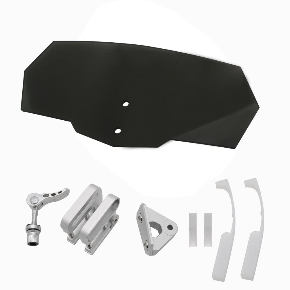 Regolabile Cupolino per BMW R 1200 GS Parabrezza Parabrezza Moto Nero Trasparente Universale Moto(Nero)