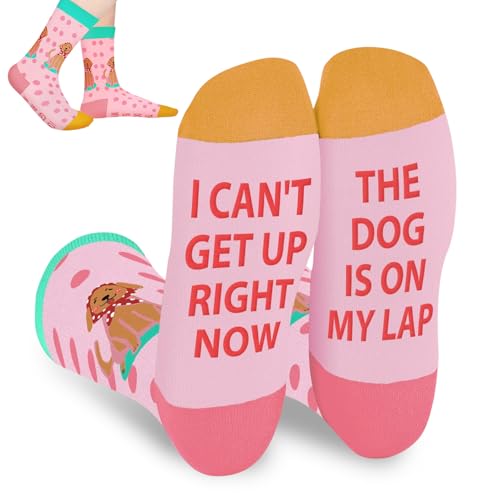 L0famy Dog Lovers Socks Gifts, Novelty Socks I CAN'T GET UP, Fluffy Socks, Soft Funny Animal Socks for Mothers Day, Valentines, Easter, Christmas Birthday Gift