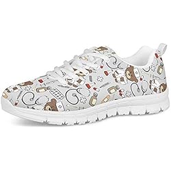 Tenis De Seguridad Dama POLERO Nurse - Zapatillas de Mujer para Enfermera, Ligeras, para Correr, Caminar, Malla, Planas, para Tenis, para Mujer, Deportes, Apartamentos, 37 EU, Gris Claro