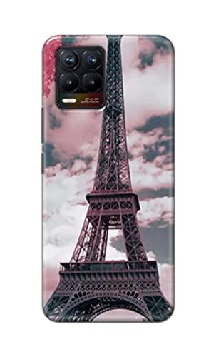 Image of Lovers Famous Place Eiffel Tower in Paris Hard Back Case Cover for Realme 8 / Realme 8 Pro Back Cover -(J5) VNS2227