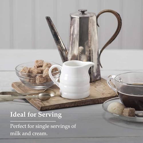 WM Bartleet & Sons 1750 T359 Porcelain Traditional Churn Jug, 135 ml, White - Image 5