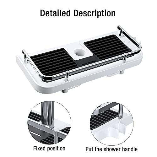 CJBIN - Scaffale da bagno senza foratura, porta