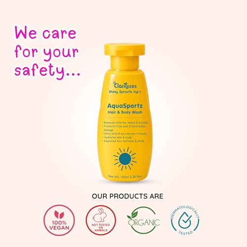Image of AquaSportz 2-in-1 Hair & Body Wash for Kids & Teens (4-16) | Removes Chlorine, Sweat & Hard Water Buildup | Post-Swim & Sports Wash | 100ml