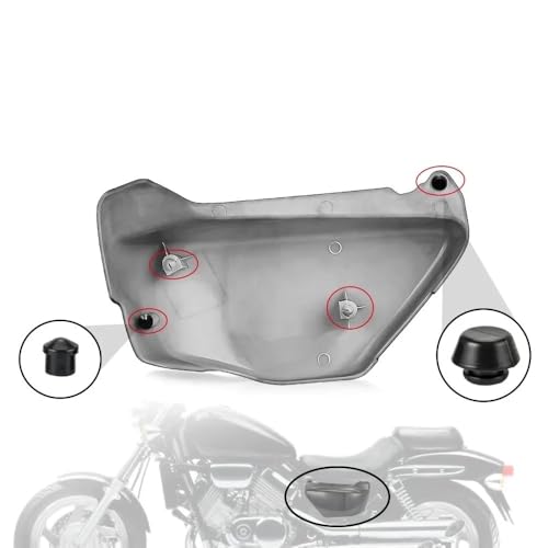 Couvercle de batterie pour moto Magna VF750 carénage noir haute résistance 1994-2004 - 6