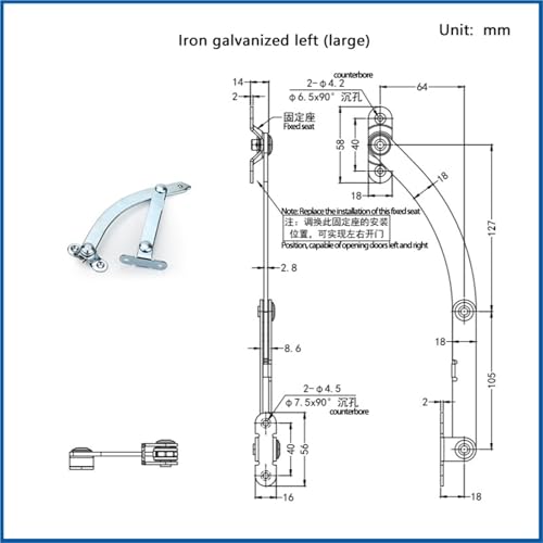Tige de support de porte en fer galvanisé pour simplifier vos rangements - 3