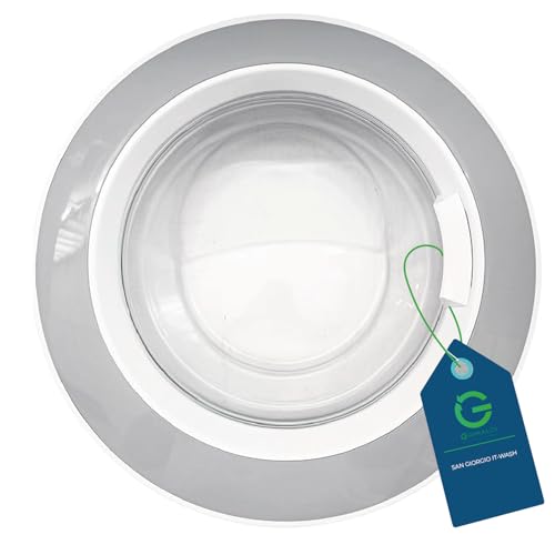 G GRIMALDI Sportello Oblò Completo di Maniglia e Cerniera Lavatrice compatibile con ITWASH SAN GIORGIO