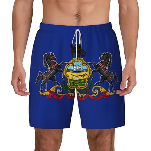 Short de bain Pennsylvanie pour homme à séchage rapide pour le surf d'été