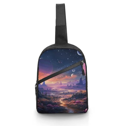 Mochila tipo sling para pecho unisex color blanco