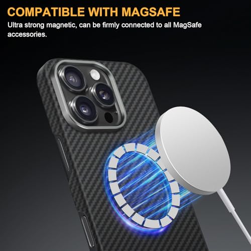 Coque aramide iPhone 16 Pro Max ultra fine et compatible MagSafe noire - 4