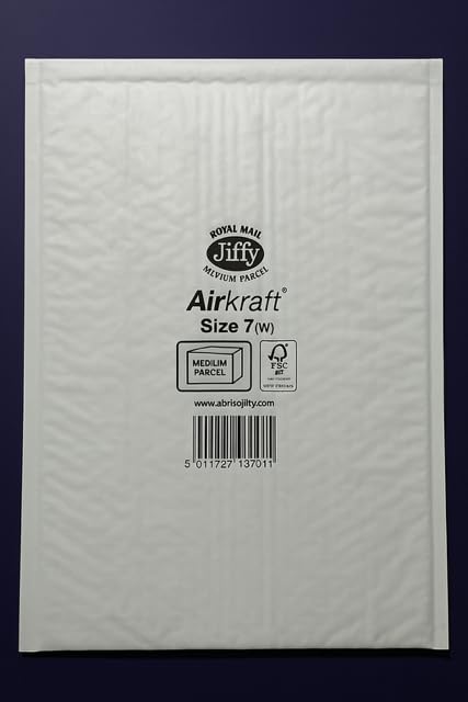 Jiffy JL7 Padded Envelopes, White, 340 x 445mm, 10 Pack