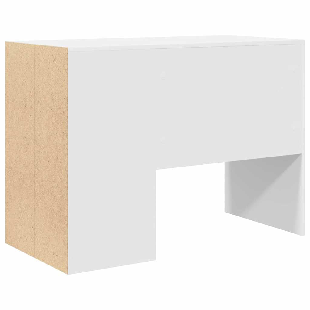 Scrivania bianco legno ingegnerizzato 102 x 50 x 75 cm con ripiano e cassetto, mobile lavoro studio per computer pc gaming, postazione ufficio casa smartworking salvaspazio
