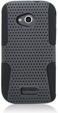 Aimo Wireless SAML300PCPA023 Hybrid Armor Cheeze Case for Samsung Galaxy Victory 4G LTE L300 - Retail Packaging - Black/Gray