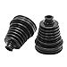 Anxingo 2Pcs Universal Automotive CV Boots, 5 Inch 125-130 mm Silicone CV Joint Boot Kit, Height Constant Velocity Joint Boots Set with Stainless Steel Clamps (Black)