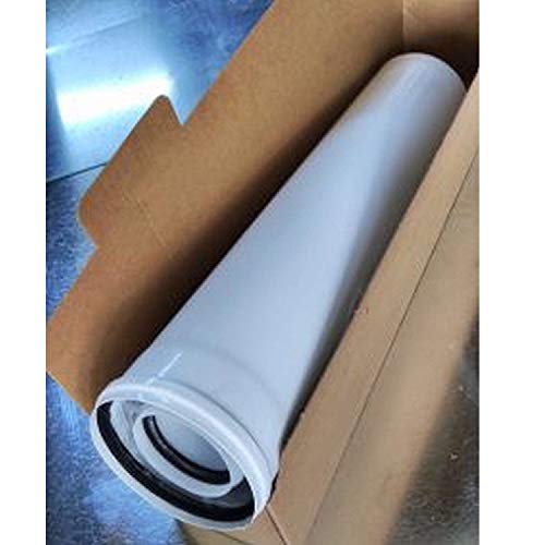 Uzman-Versand, 90° Konzentrische Luft-/Abgasbogen Ø 80/125 mm, Innen Kunststoff PP/Außenrohr Kunststoff PP.. DN 80/125 Bogen, Winkel, Abgas-Rohr Abgassystem Doppelrohr, Abgasrohr,