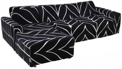 Miniatura 10 de MIFXIN Fundas de sofá modulares en forma de L, 2 piezas, elásticas tipo L, para sofá o sillón, protector de muebles para sala de estar, mascotas,
