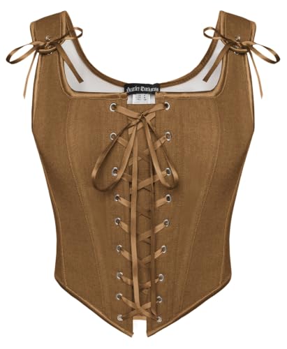 Image of Scarlet Darkness Women's Renaissance Corset Tops Lace Up Overbust Bustier