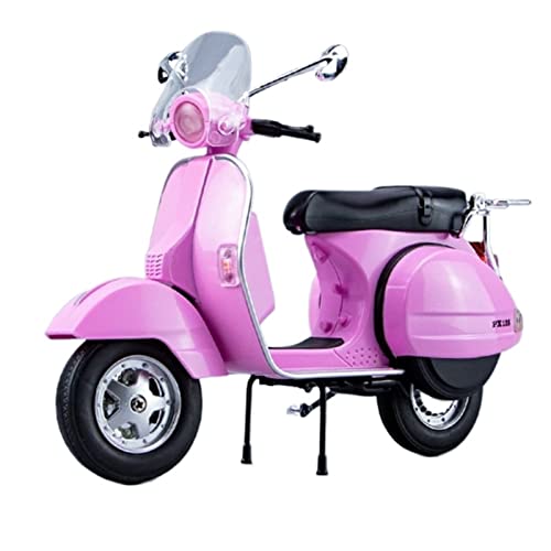 Modèle de moto Vespa Px125 rose miniature décorative pour étagère et bureau vintage
