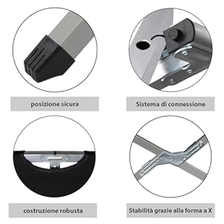 BB Sport Brandina Campeggio Letto Pieghevole 190 x 64 x 41 cm Stabile 180 kg Militare Viaggio Portatile Resistente Tubolare Acciaio 600D Tessuto Oxford Borsa da Trasporto Letto, Colore:nero