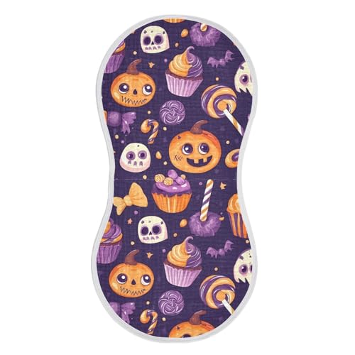vvfelixl Baby Burp Cloths Halloween Candy Baby Newborn Cotton Burping Cloths Set Babys Washcloths 4 Pack