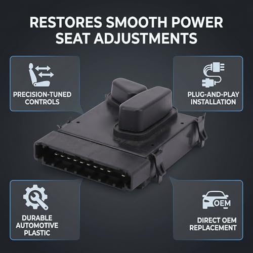 Interruptor de asiento eléctrico lateral conductor 56049433AE botón plástico coche 4