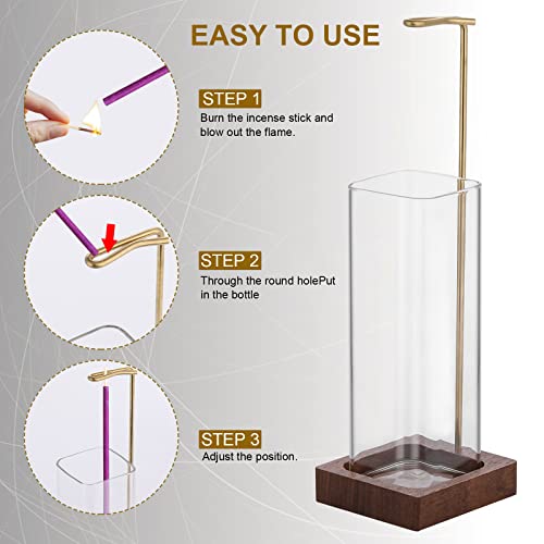 Vcvoip Incense Holder, Modern Incense Burner With Removable Glass Ashes Catcher, Anti-Ash Flying Incense Sticks Holder For Home Decor Yoga Meditation #TOP4