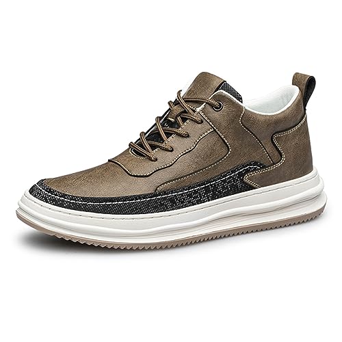 Invisible Height Increasing Shoes, Leather Lace-Up Fashion Shoes Lightweight Business Shoes Breathable Comfort Walking Shoes for Men2