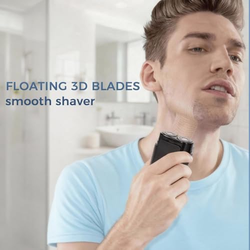 Image of 5 Pack Mini Electric Shaver Portable Travel Shavers Pocket Shaver USB-C Rechargeable Dry Shave Detachable Head Washable Double Head Razor Easy Cleaning Send to Parents Son Boyfriend