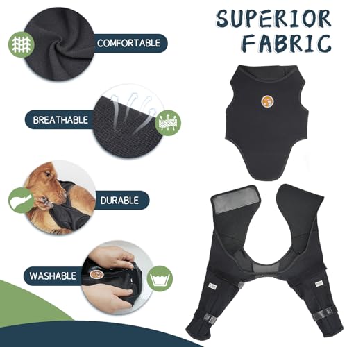 Image of Supet Dog Rear Leg Sleeve to Stop Licking,Breathable Recovery Sleeve After Surgery, Back Leg Wound Cover for Hip and Thigh, Dog Cone Alternative