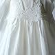 Taufkleid Baumwolle Langarm Baby Mädchen Blumenmädchen L15 (62)