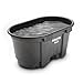 Rubbermaid Commercial Products Stock Tank 100-Gallons Structural Foam Heavy Duty Container for Livestock/Animal/Cattle Feed & Water Outdoor Homemade Pool/Hot Tub/Bathtub & Pet Cleaning/Dog Wash