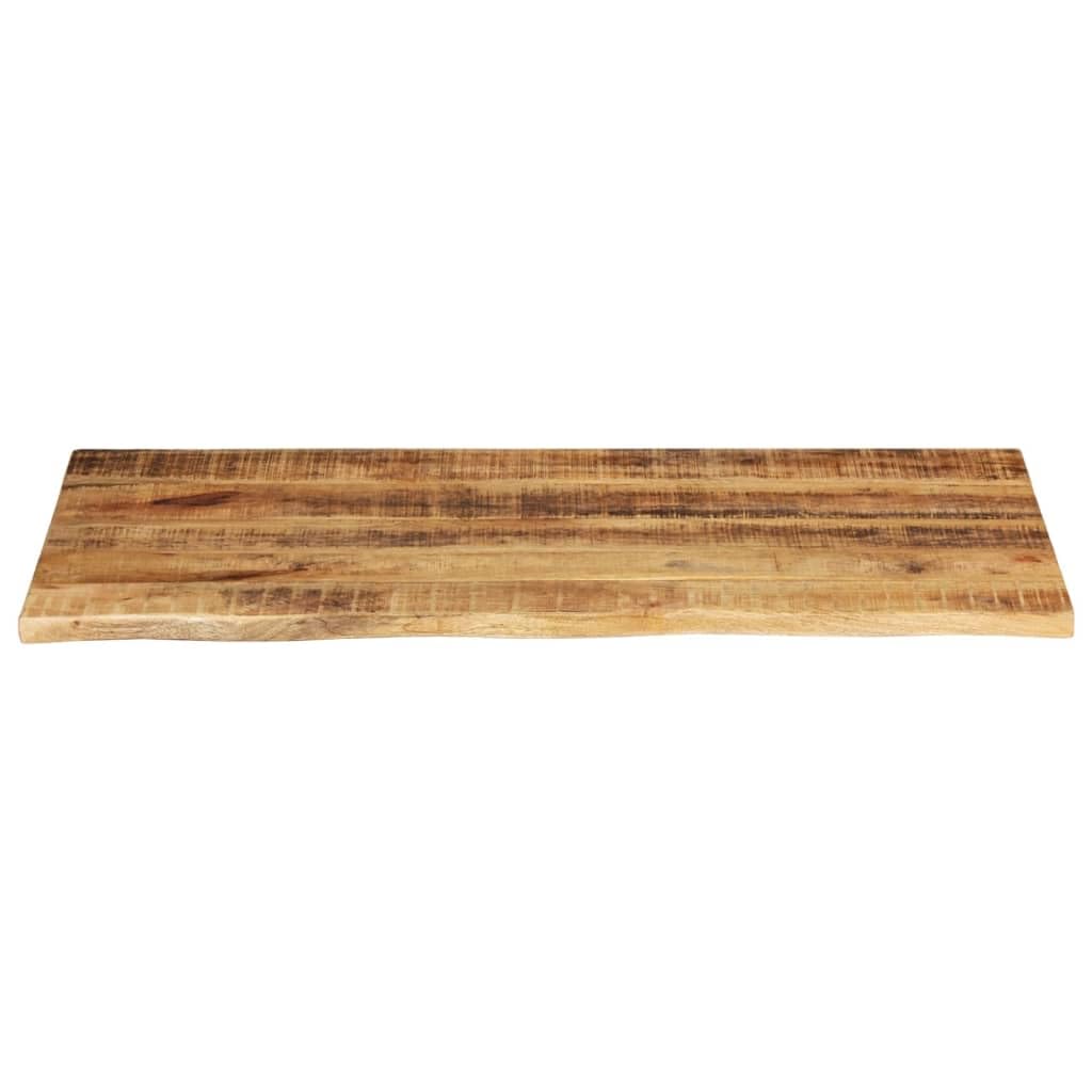 Piano Tavolo 100x60x2,5 cm Bordi Vivi Legno Massello di Mango Grezzo