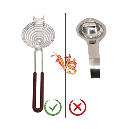Separatore Bianco Uovo,Separatore di Uova in Acciaio Inossidabile Separatore di tuorli d'uovo Filtro da Cucina per Strumento di Cottura separatore di Utensili da Cucina - immagine 3