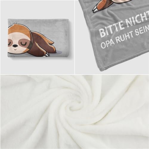 KAAYEE Vatertagsgeschenk Opa, Kuscheldecke Opa Geschenk zum Vatertag Geburtstag Valentinstag, Geburtstagsgeschenk Ostergeschenk