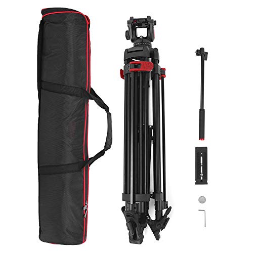 DSLR-Kamerastativ, professionelles Fotostativ mit hydraulischem Dämpfungskugelkopf und Schnellwechselplatte, 10kg… – Bild 8