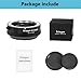 Fringer EF-FX PRO III Autofocus Lens Adapter Built-in Electronic Aperture Compatible with Fujifilm XT5 X-T50 X-M5 X-H2 X-H2S X-T4 X-T3 X-T30II X-S20 X-S10 for Canon EOS Sigma Tamron EF Series Lens