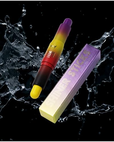 Image of SHINER STICKS Dual-colored Applicator Athletic Sunscreen Sticks, 14 Colors, SPF30 UVA & UVB Protection, Water-Resistant, Moisturizer, Glare Reduction, Easy application & removal (Purple & Yellow)