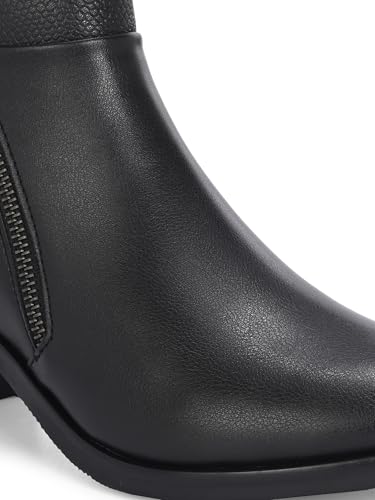 Image of Delize Brown women Mid Heel derby Boots 67123